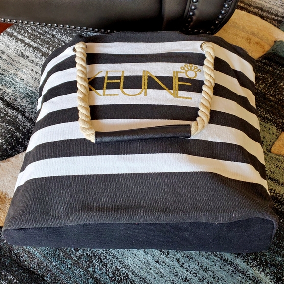 KEUNE Striped Rope Tote - 19" x 13 1/2" (NWT) - Picture 6 of 8